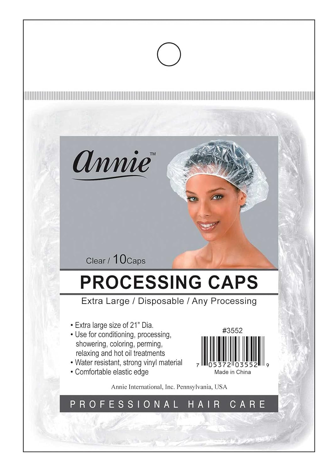 Annie 10Pc Processing Caps Clear X-Large